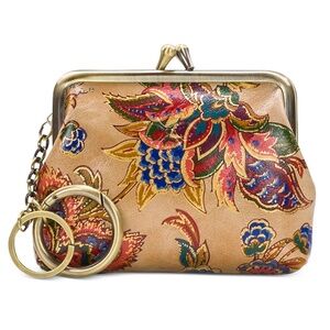 New Original PATRICIA NASH French Tapestry Large Leather Coin Purse Boxed Brown